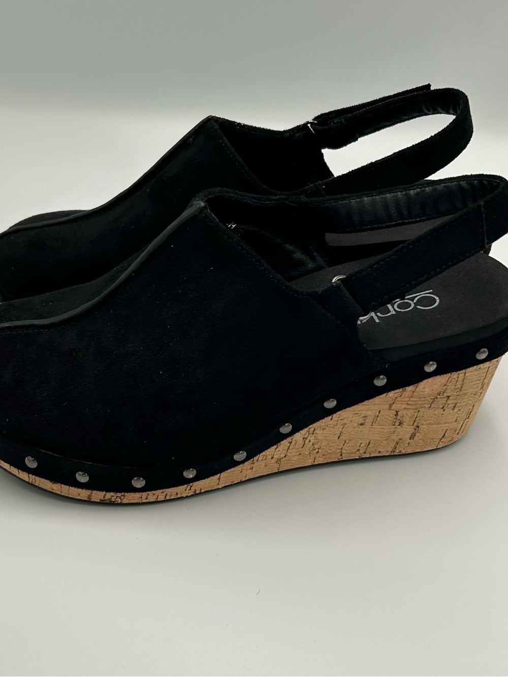 Corkys Make Em Blush Studded Slingback Clogs Wedge Heels Shoes Size 6 - Picture 7 of 9